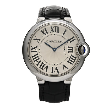 Cartier Stainless Steel Alligator 36mm Ballon Bleu De Cartier Quartz Watch 1 of 5