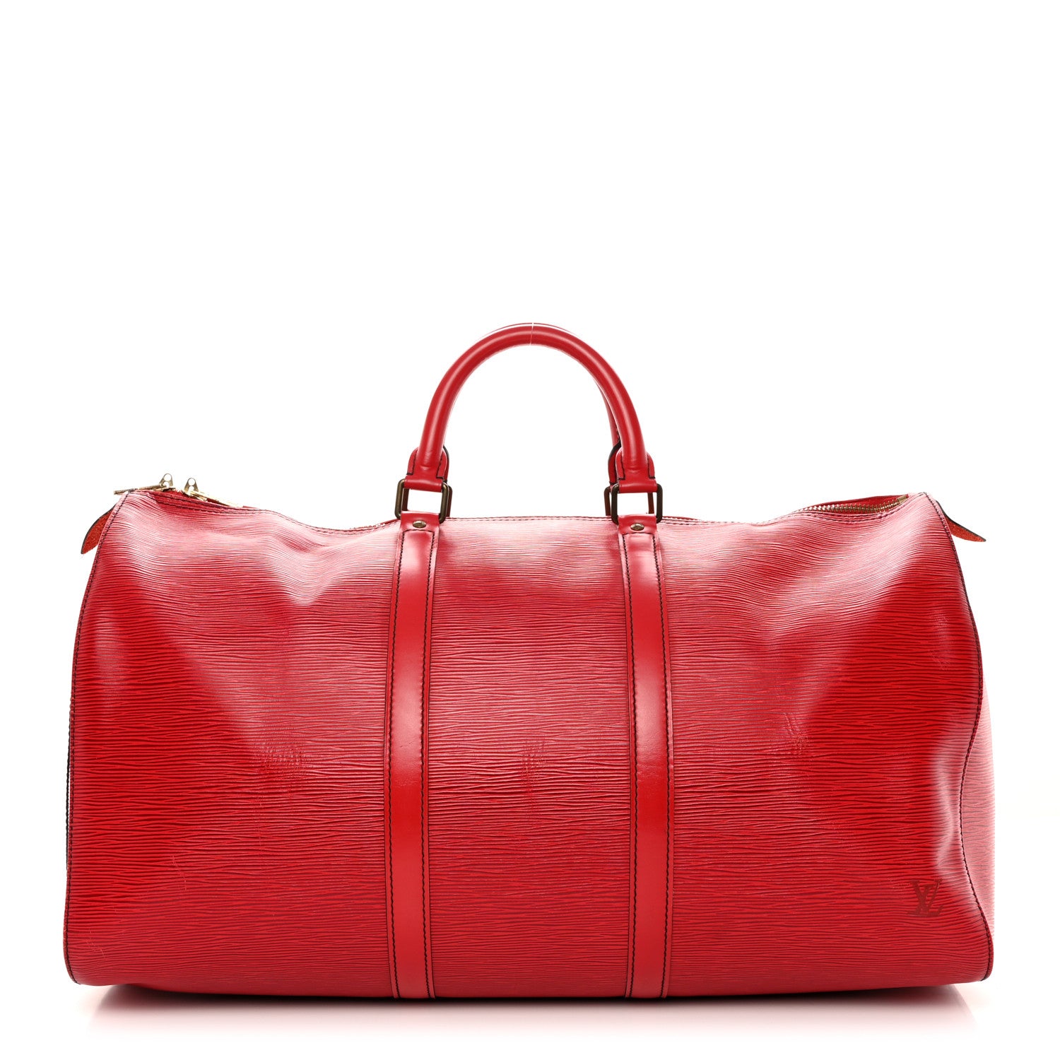 Louis Vuitton Epi Keepall 55 Castillan Red 1 of 16