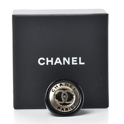 Chanel Enamel CC Paris Ring 6.5 Black 6 of 6