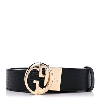 Gucci Dollar Calfskin 1973 Reversible Belt 95 38 Black Testa di Moro 1 of 6