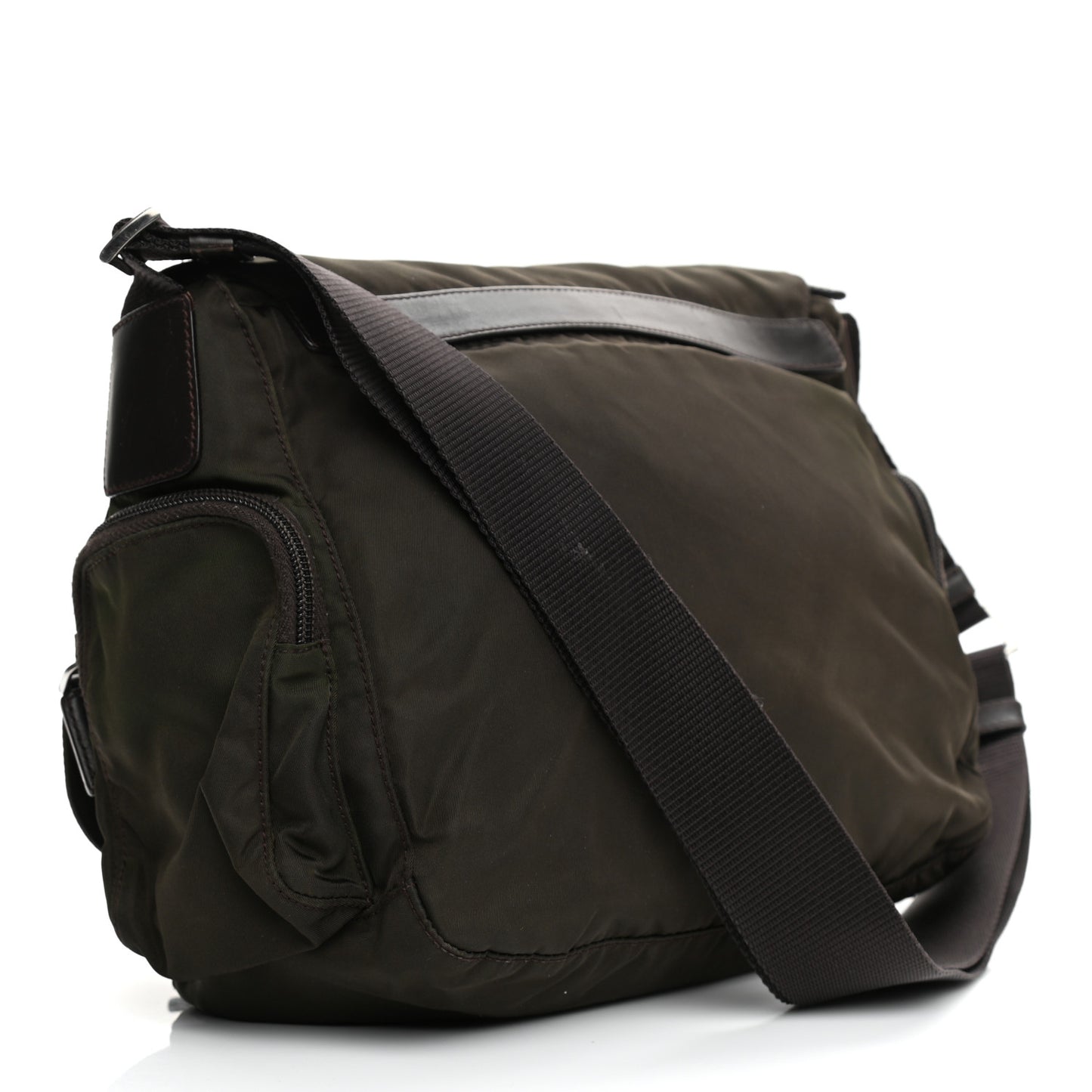 Tessuto Nylon Saffiano Messenger Bag Mimetico