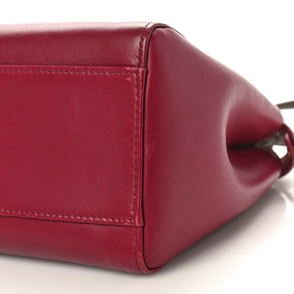 Fendi Nappa Mini Peekaboo Iconic Satchel Cherry Moresco Amido 8 of 10