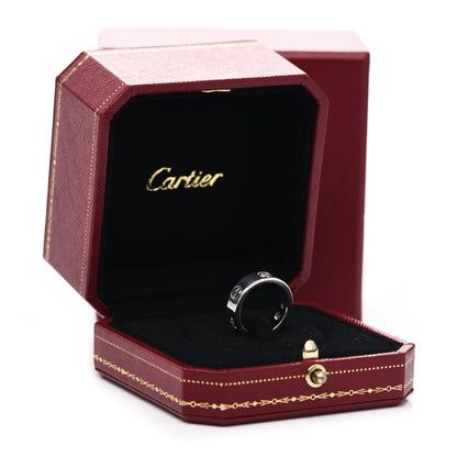 Cartier 18K White Gold 3 Diamond 5.5mm LOVE Ring 49 5 7 of 7