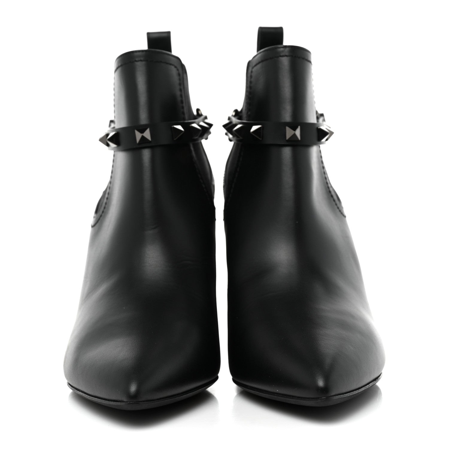 Valentino Garavani Calfskin Rockstud Chelsea 85mm Ankle Boots 39 Black 2 of 10