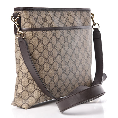 Gucci GG Plus Monogram Medium Flat Messenger Bag Dark Brown 3 of 13