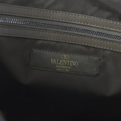 Valentino Garavani Nylon Printed Camustars Rockstud Messenger Bag Army Green White 8 of 9