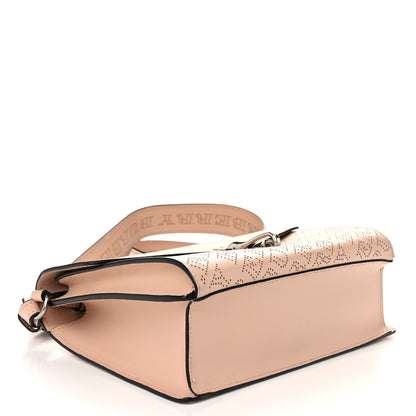 Burberry Calfskin Perforated Small Macken Crossbody Bag Pale Fawn Pink 4 of 13