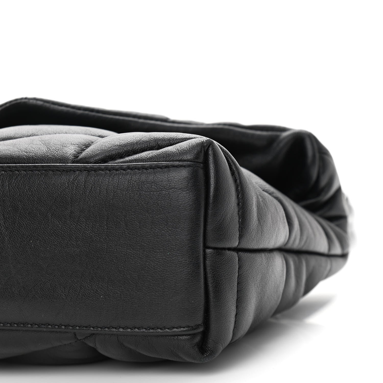 Saint Laurent Calfskin Quilted Toy Loulou Puffer Monogram Monochrome Chain Satchel Black 10 of 10