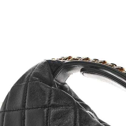 Chanel Lambskin Quilted Chain Around Pouch Hobo Black 11 of 11