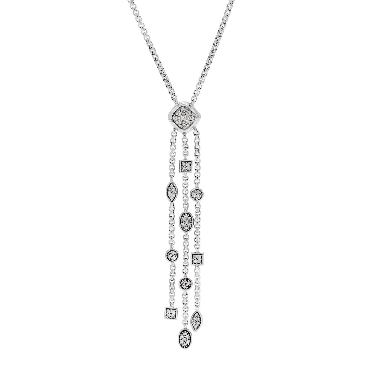 Sterling Silver Diamond Confetti Ice Necklace