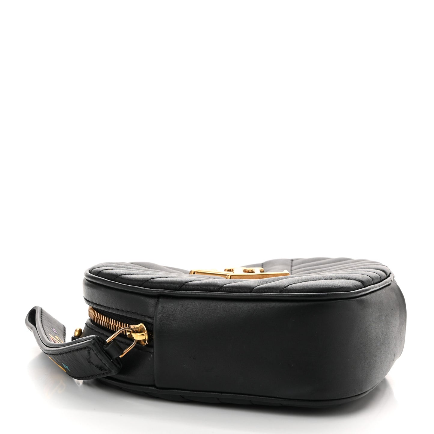 Calfskin New Wave Heart Bag Black