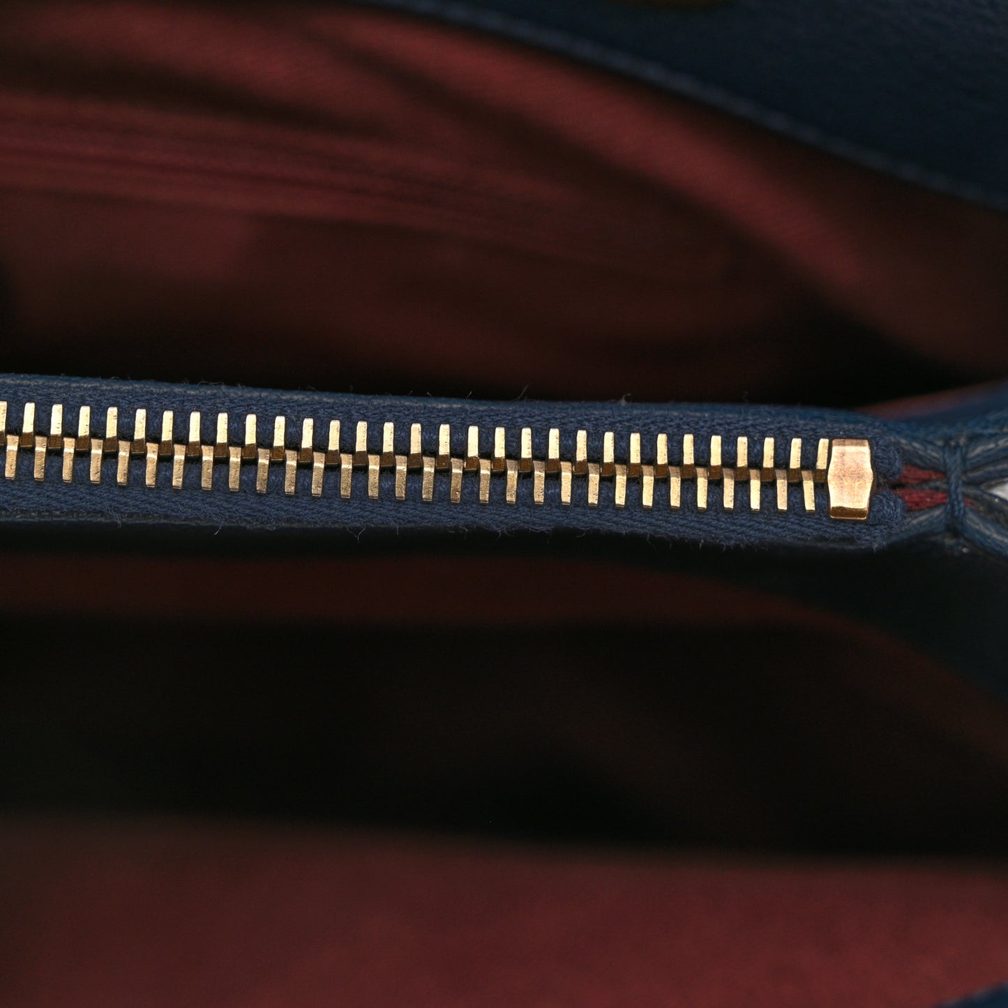 Patent Goatskin Quilted CC Tote Blue