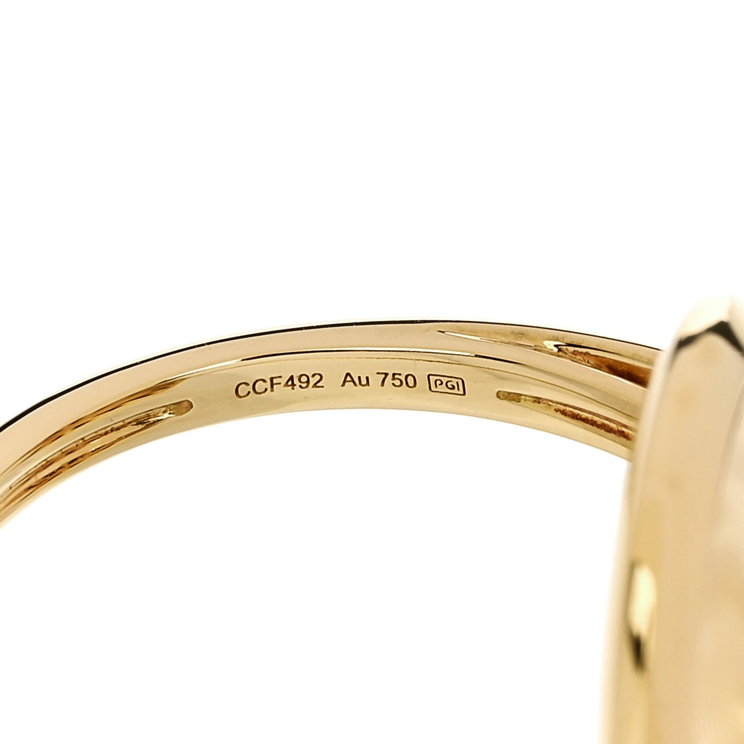 Cartier 18K Yellow Gold Diamond Guilloche Amulette de Cartier Ring 56 7.75 6 of 7