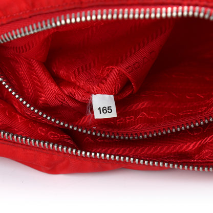 Prada Tessuto Nylon Saffiano Sacca Shoulder Bag Rosso 7 of 9