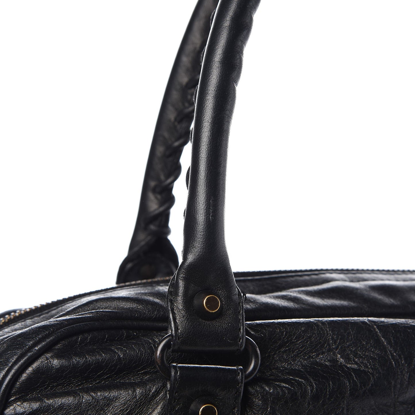 Agneau Classic Hardware Shoulder Bag Black