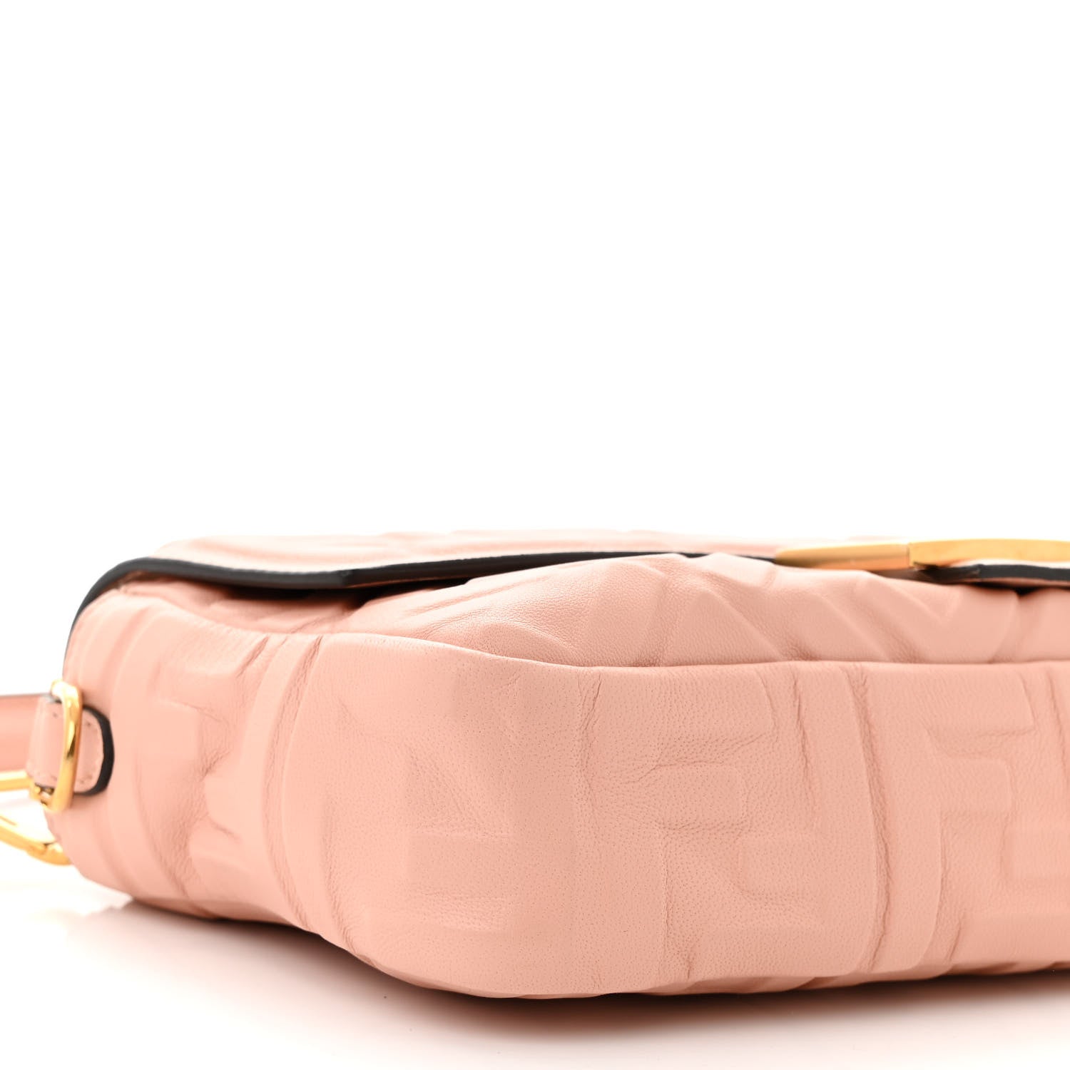 Fendi Nappa FF 1974 Embossed Baguette Baby Pink 9 of 10