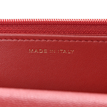 Chanel Caviar Quilted Wallet on Chain WOC Red 7 of 14