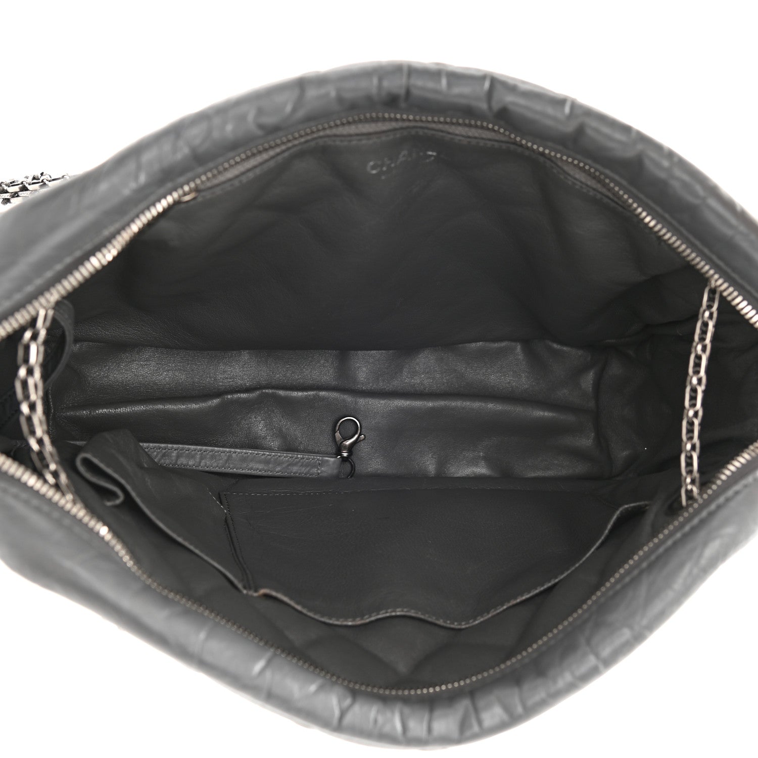 Chanel Aged Calfskin Quilted Large Reissue Camera Case Grey 5 of 8