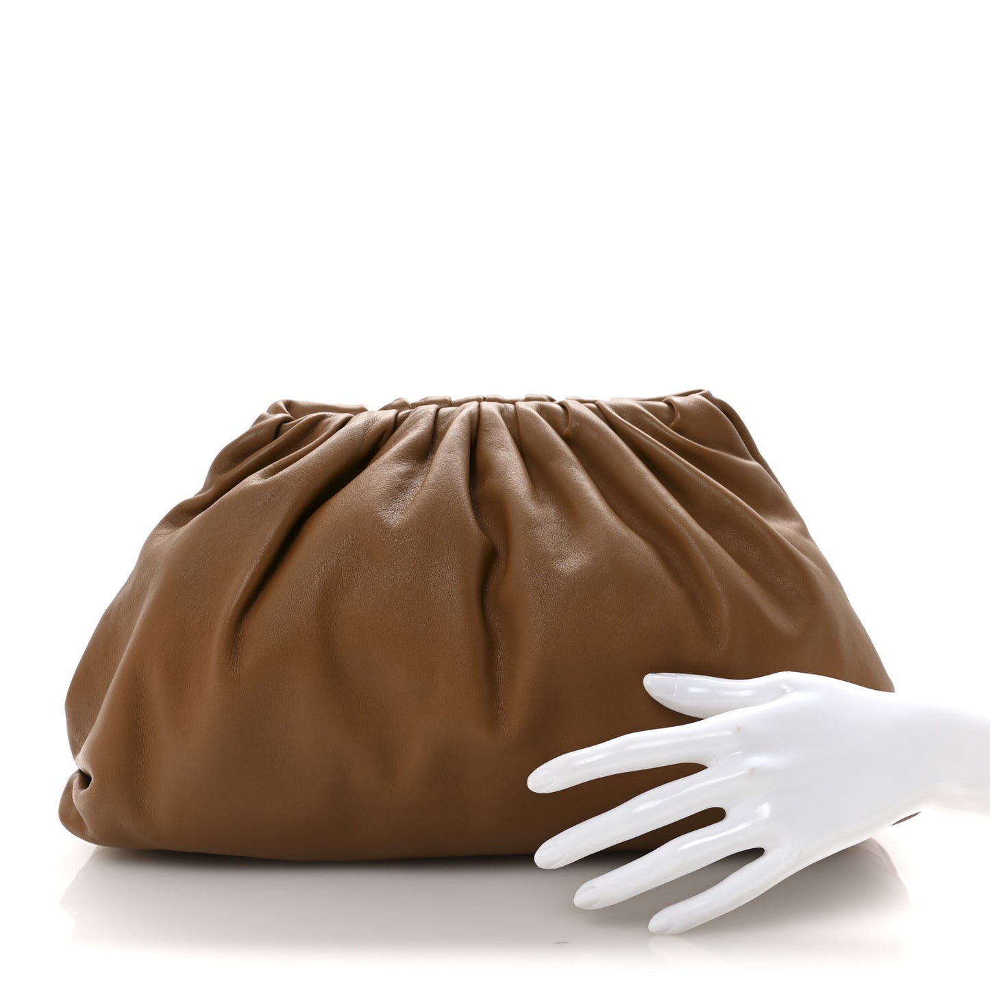 Smooth Butter Calf The Pouch Oversized Clutch Teak