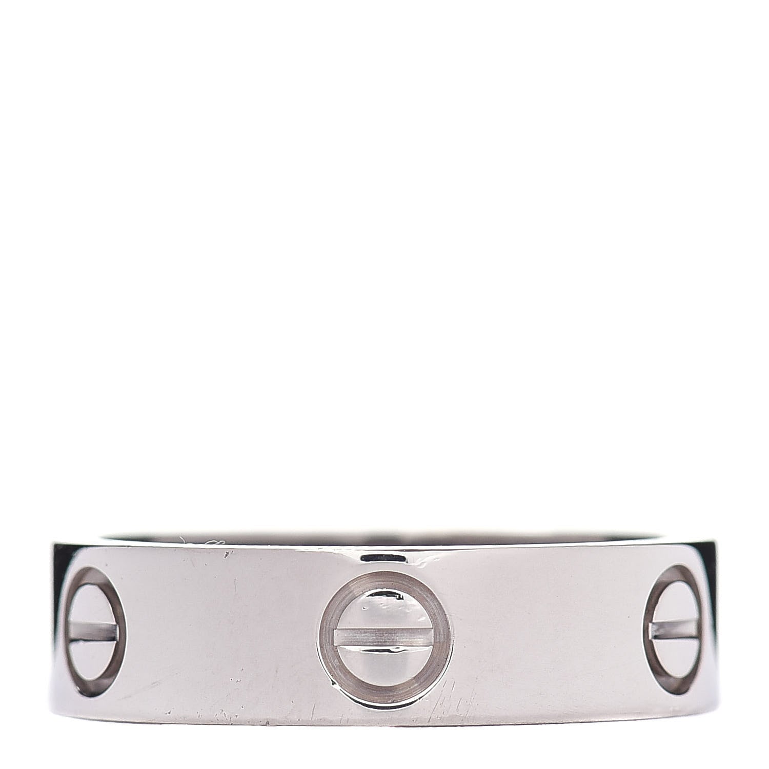 Cartier 18K White Gold 5.5mm LOVE Ring 56 7.5 3 of 4