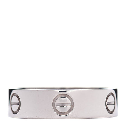 Cartier 18K White Gold 5.5mm LOVE Ring 56 7.5 3 of 4