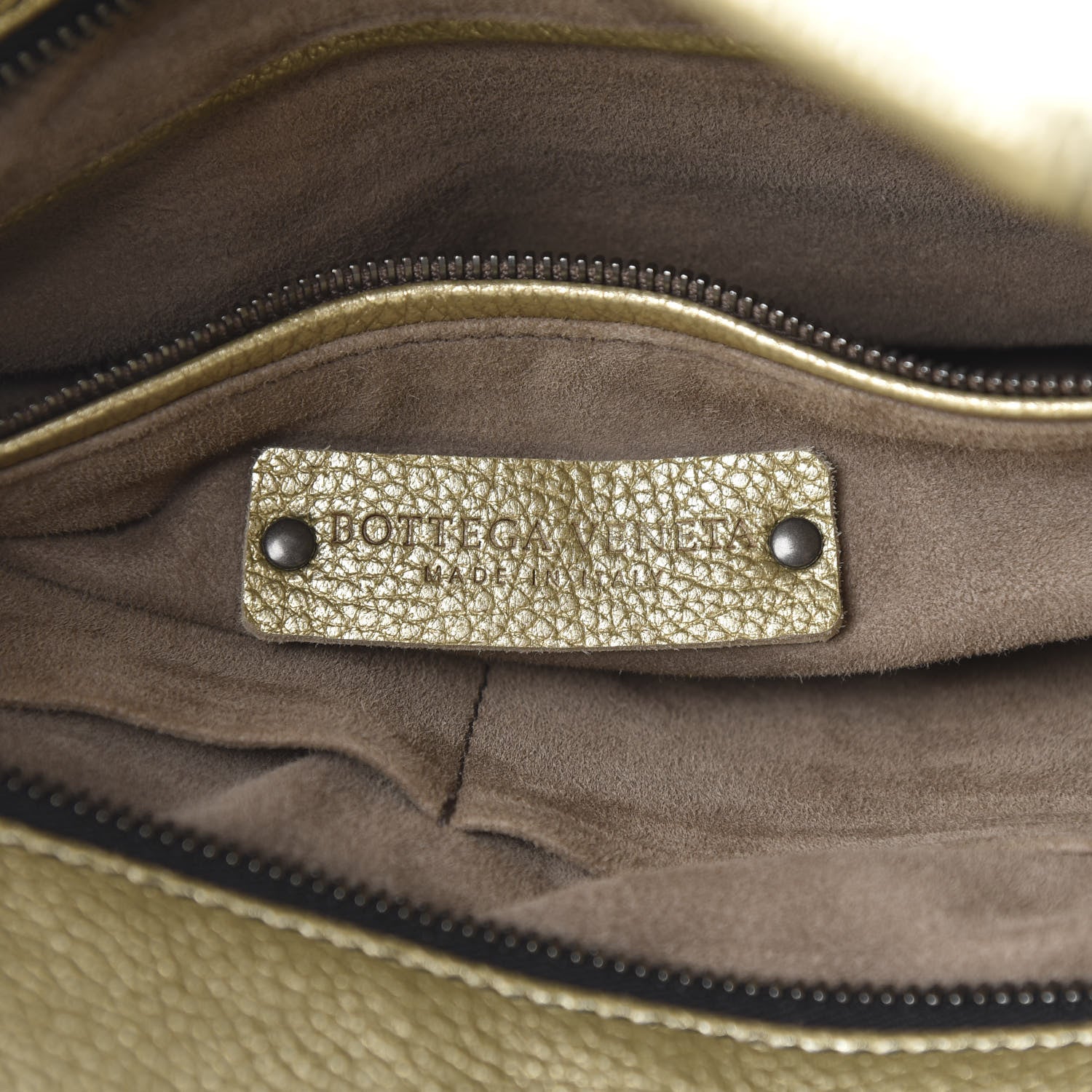 Bottega Veneta Metallic Lambskin Large City Veneta Hobo Platinum 5 of 9