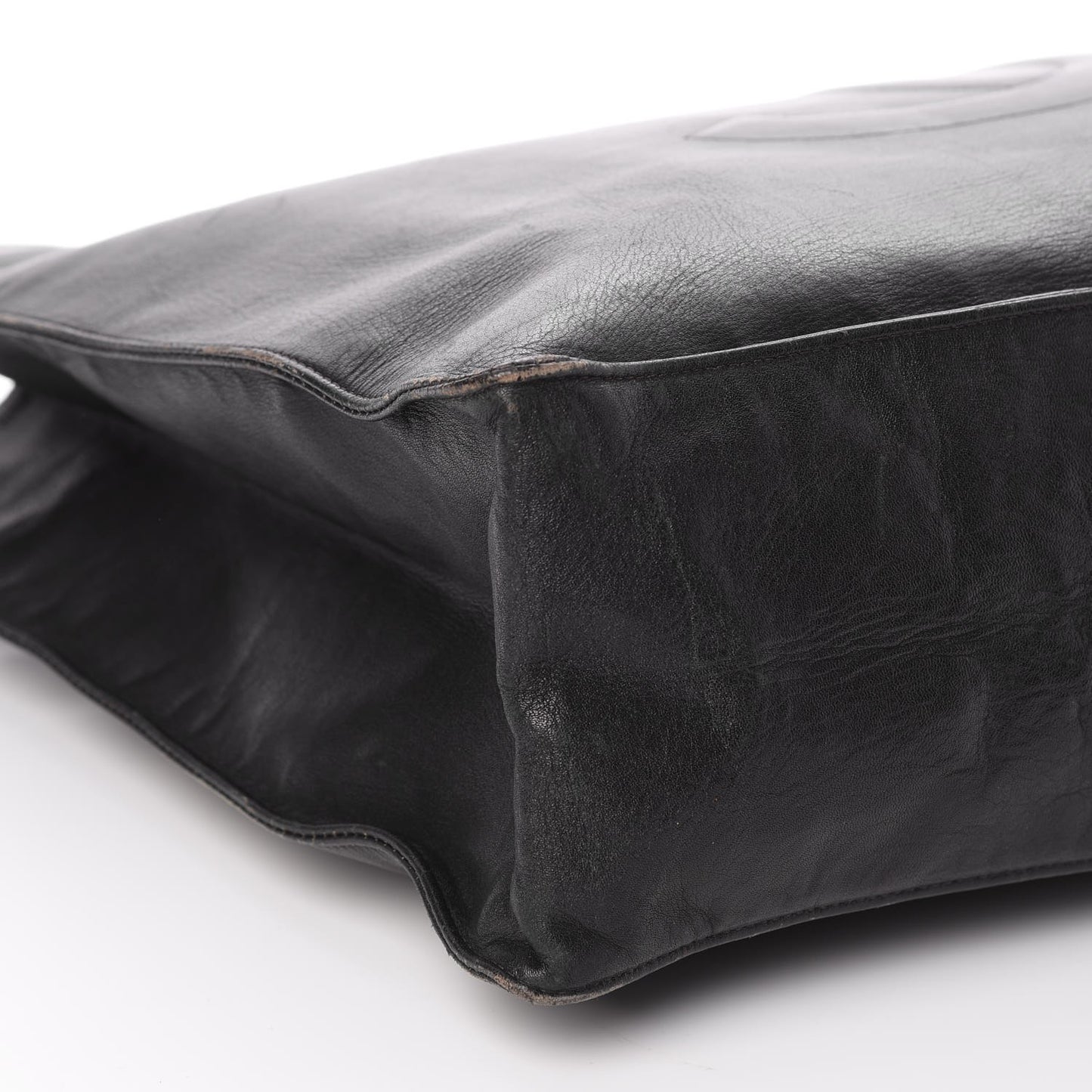 Lambskin Jumbo CC Shoulder Bag Black