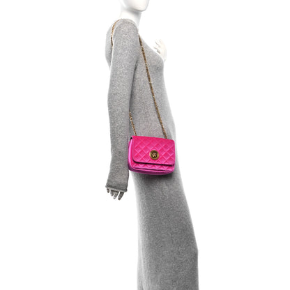 Versace Velvet Quilted Medusa Chain Crossbody Pink 2 of 11