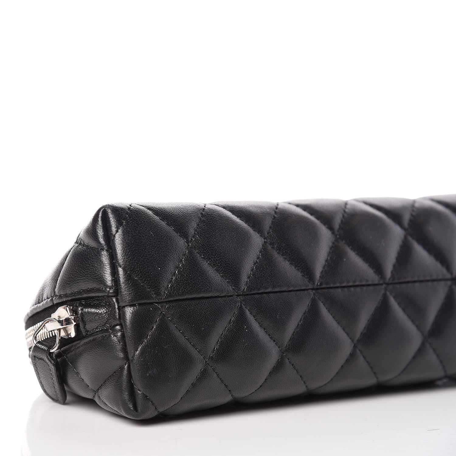 Chanel Lambskin Quilted Cosmetic Case Black 8 of 9