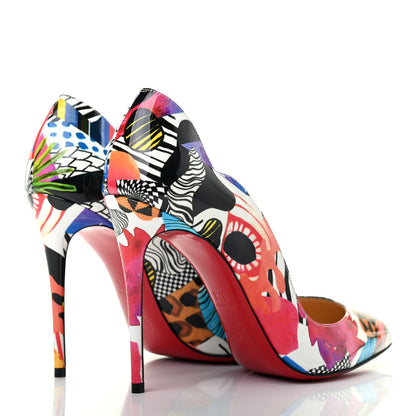 Christian Louboutin Patent Sapeur Hot Chick 100 Pumps 37.5 Multicolor 4 of 8