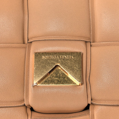 Bottega Veneta Lambskin Maxi Intreccio Padded Chain Cassette Crossbody Bag Almond 8 of 10