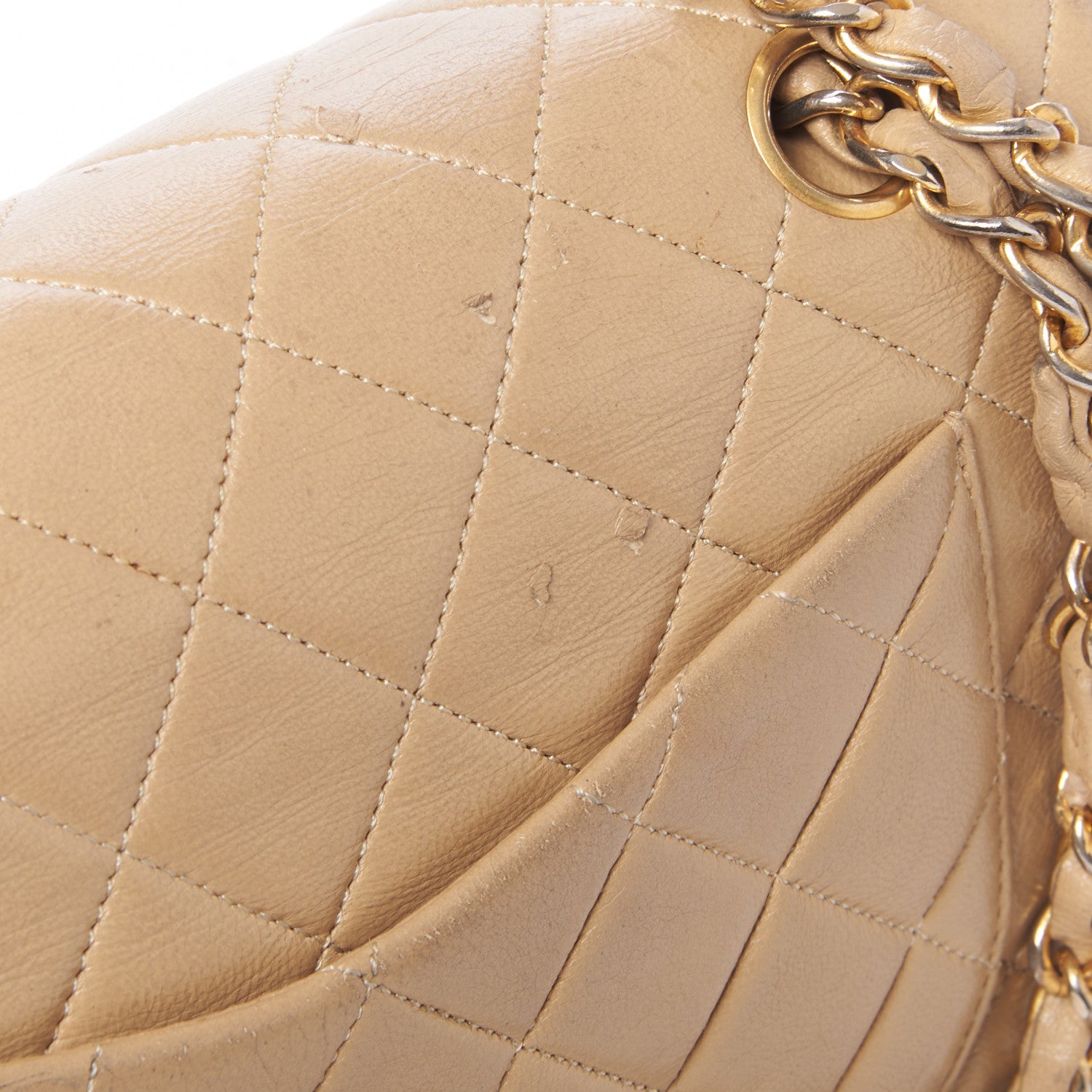 Chanel Lambskin Quilted Small Double Flap Beige 10 of 12