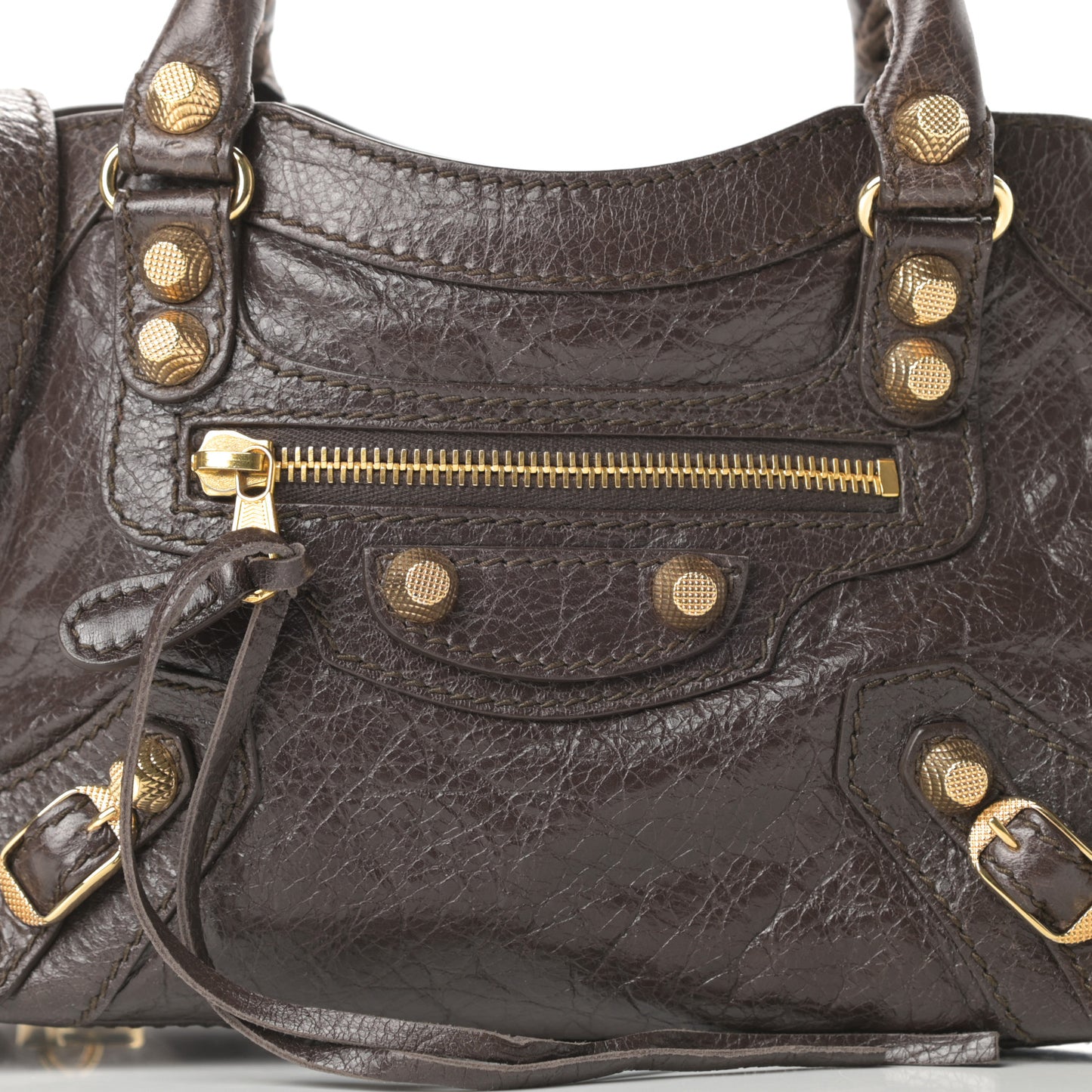 Agneau Giant 12 Gold Hardware Mini City Charbon