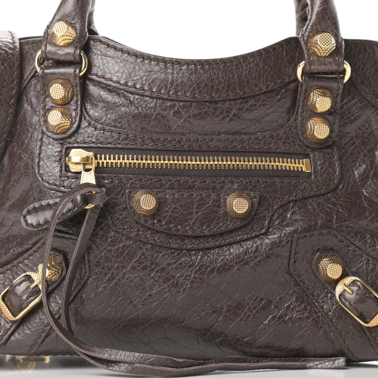 Balenciaga Agneau Giant 12 Gold Hardware Mini City Charbon 8 of 10