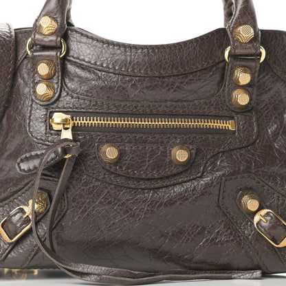 Balenciaga Agneau Giant 12 Gold Hardware Mini City Charbon 8 of 10