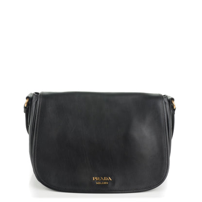 Prada Soft Calf Saddle Bag Nero Black 1 of 8