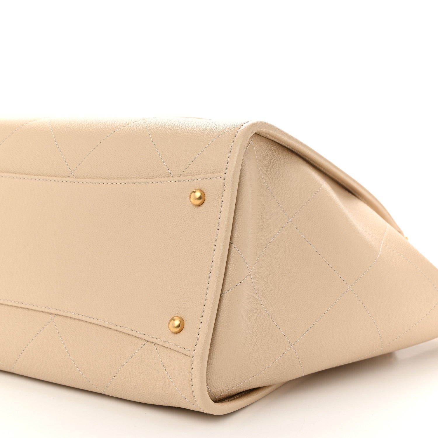 Chanel Caviar Stitched Pocket CC Large Tote Light Beige 11 of 11