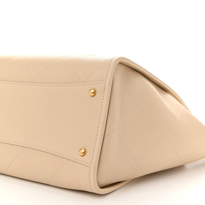 Chanel Caviar Stitched Pocket CC Large Tote Light Beige 11 of 11