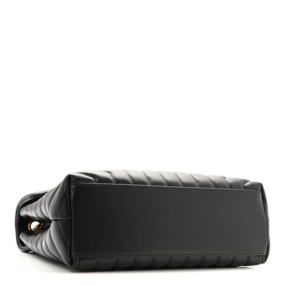 Saint Laurent Calfskin Y Quilted Monogram Medium Loulou Chain Satchel Black 4 of 15