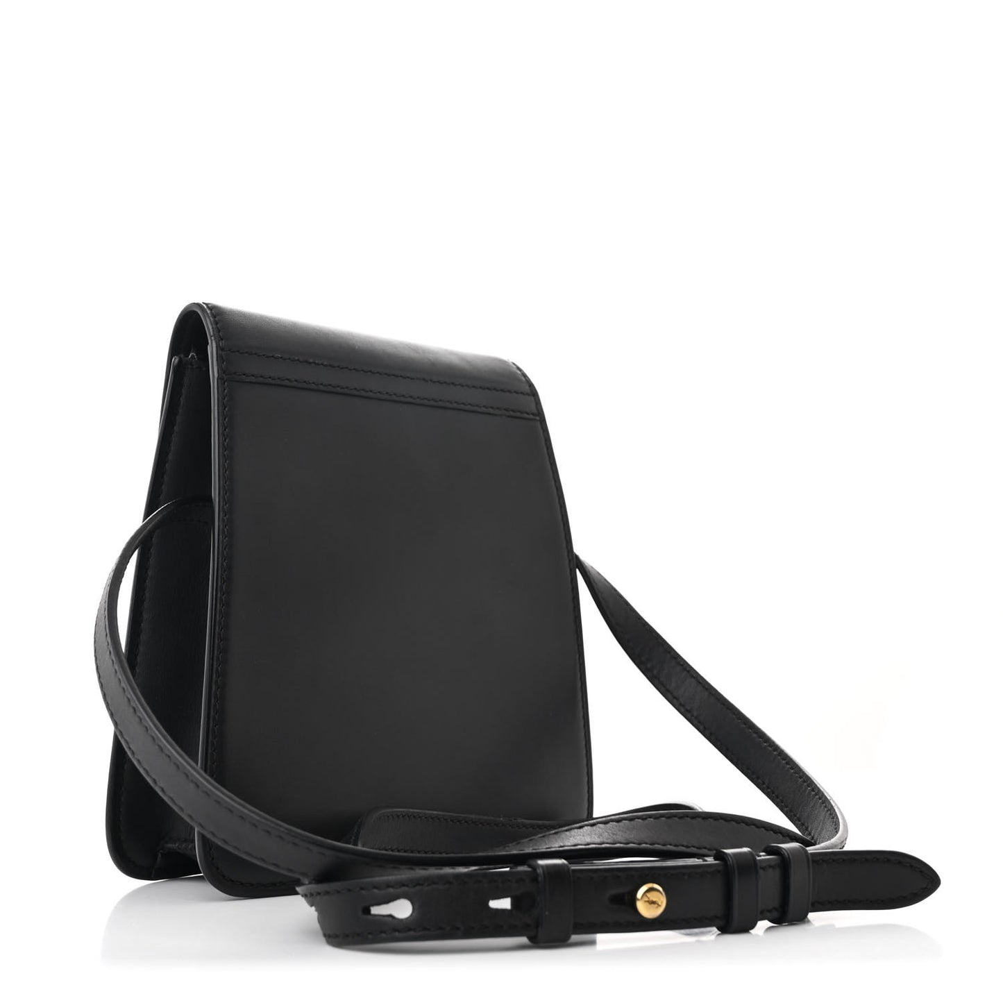 Smooth Calfskin North South Kaia Satchel Black