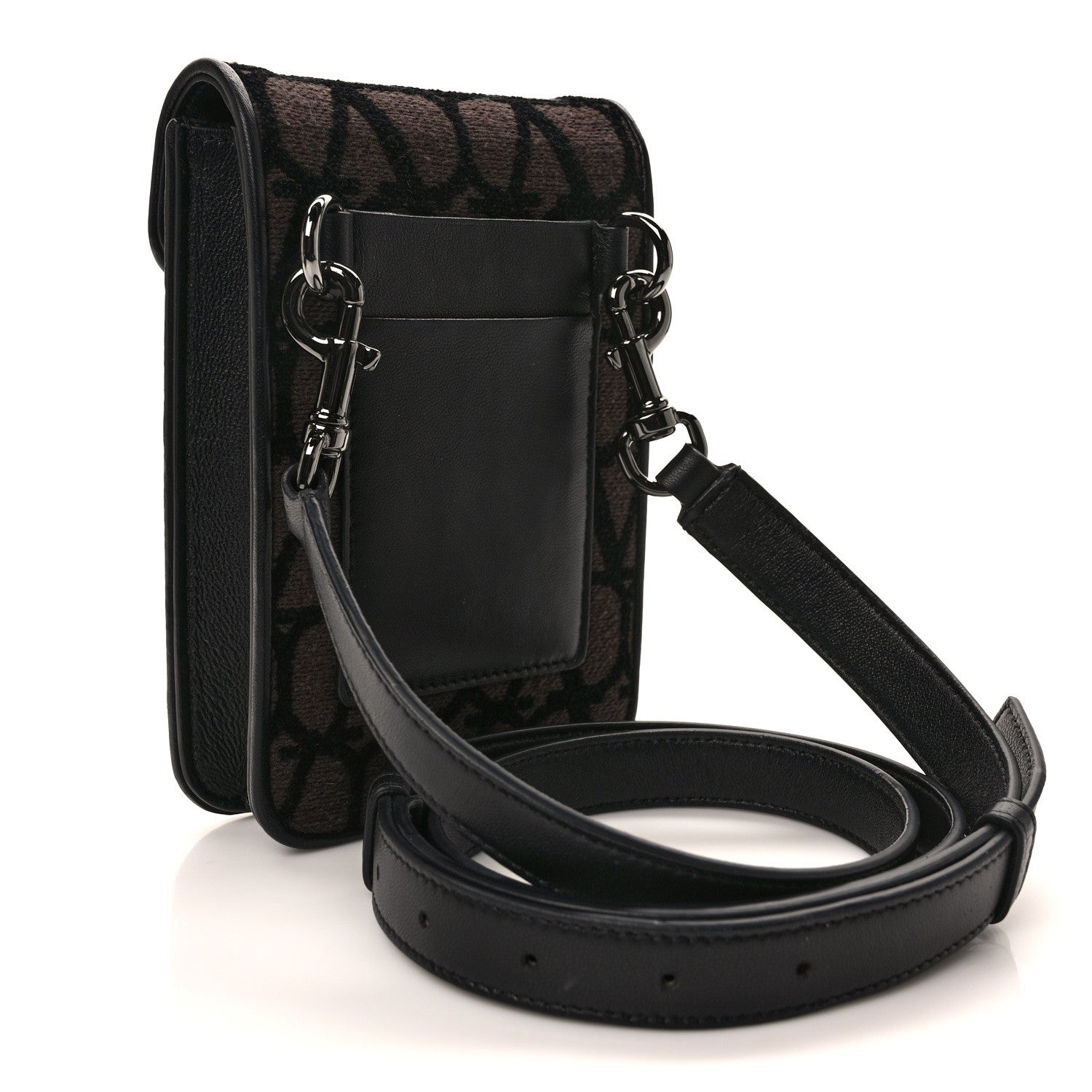 Valentino Garavani Toile Iconographe Vlogo Mini Loco Crossbody Bag Fondant Black 3 of 8