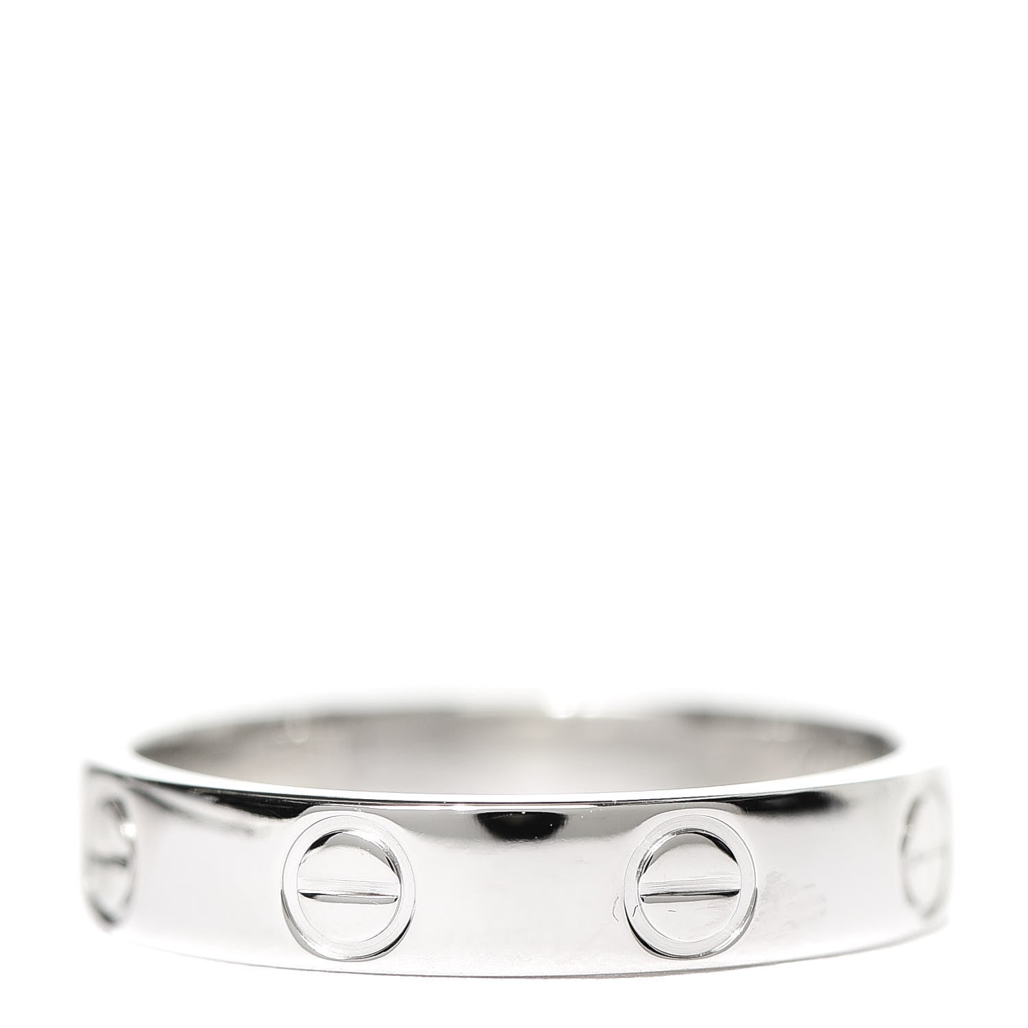 Cartier Platinum 3.5mm LOVE Wedding Band Ring 50 5.25 1 of 4