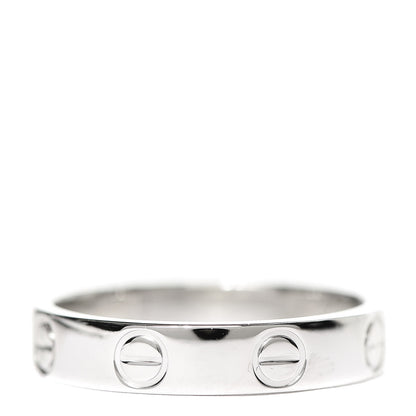 Cartier Platinum 3.5mm LOVE Wedding Band Ring 50 5.25 1 of 4