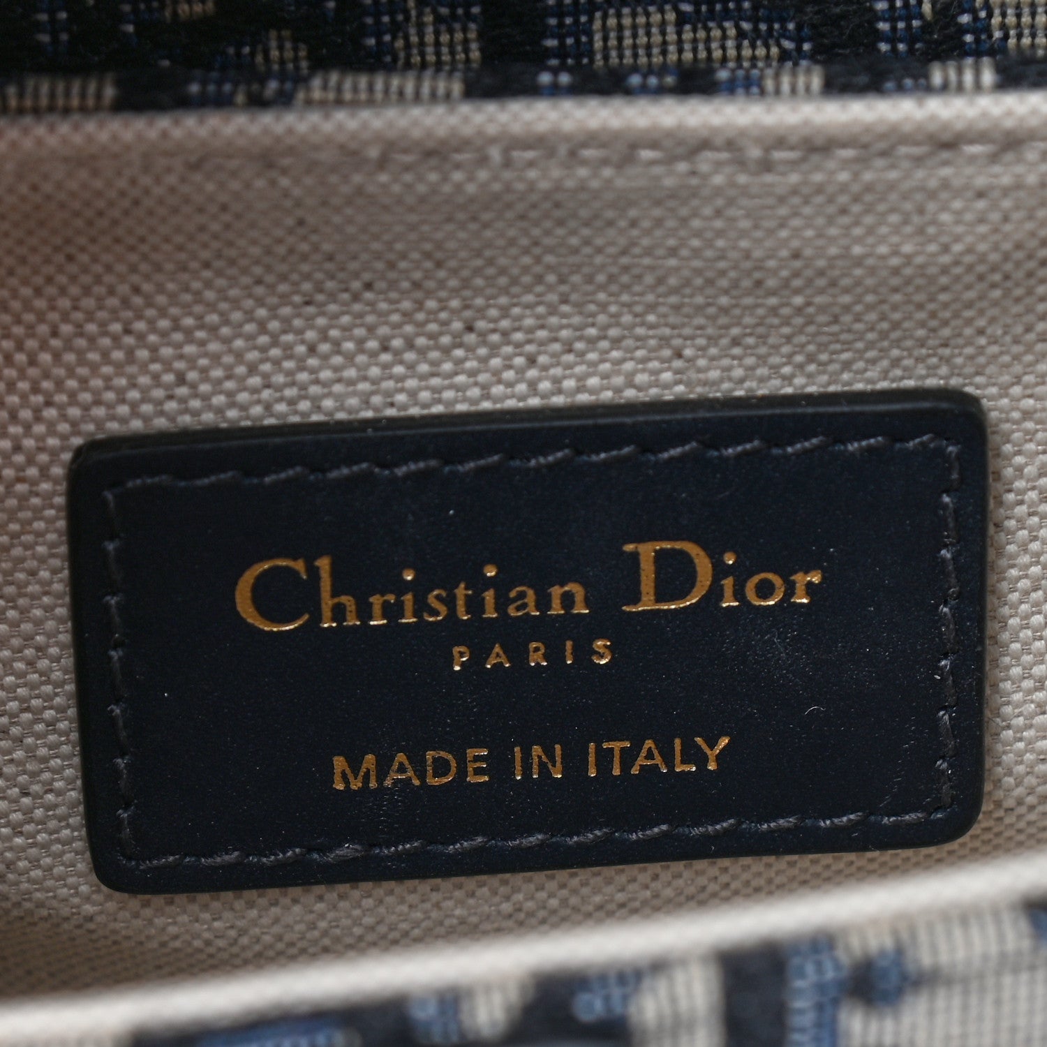 Christian Dior Oblique Mini Saddle Bag Blue 6 of 9