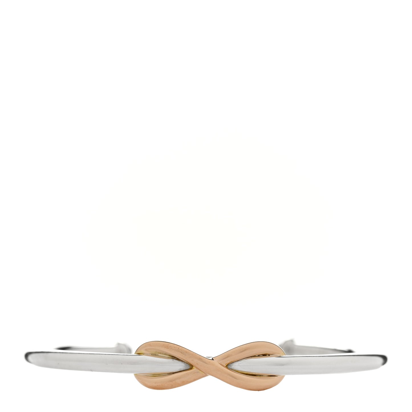 Sterling Silver 18K Rose Gold Infinity Cuff Bracelet
