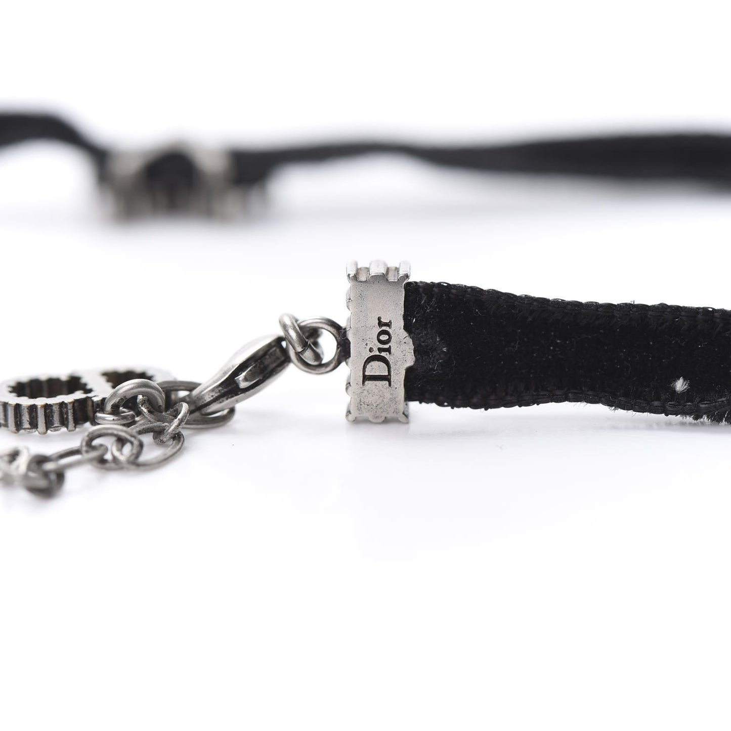 Velvet Crystal Star Choker Necklace Black