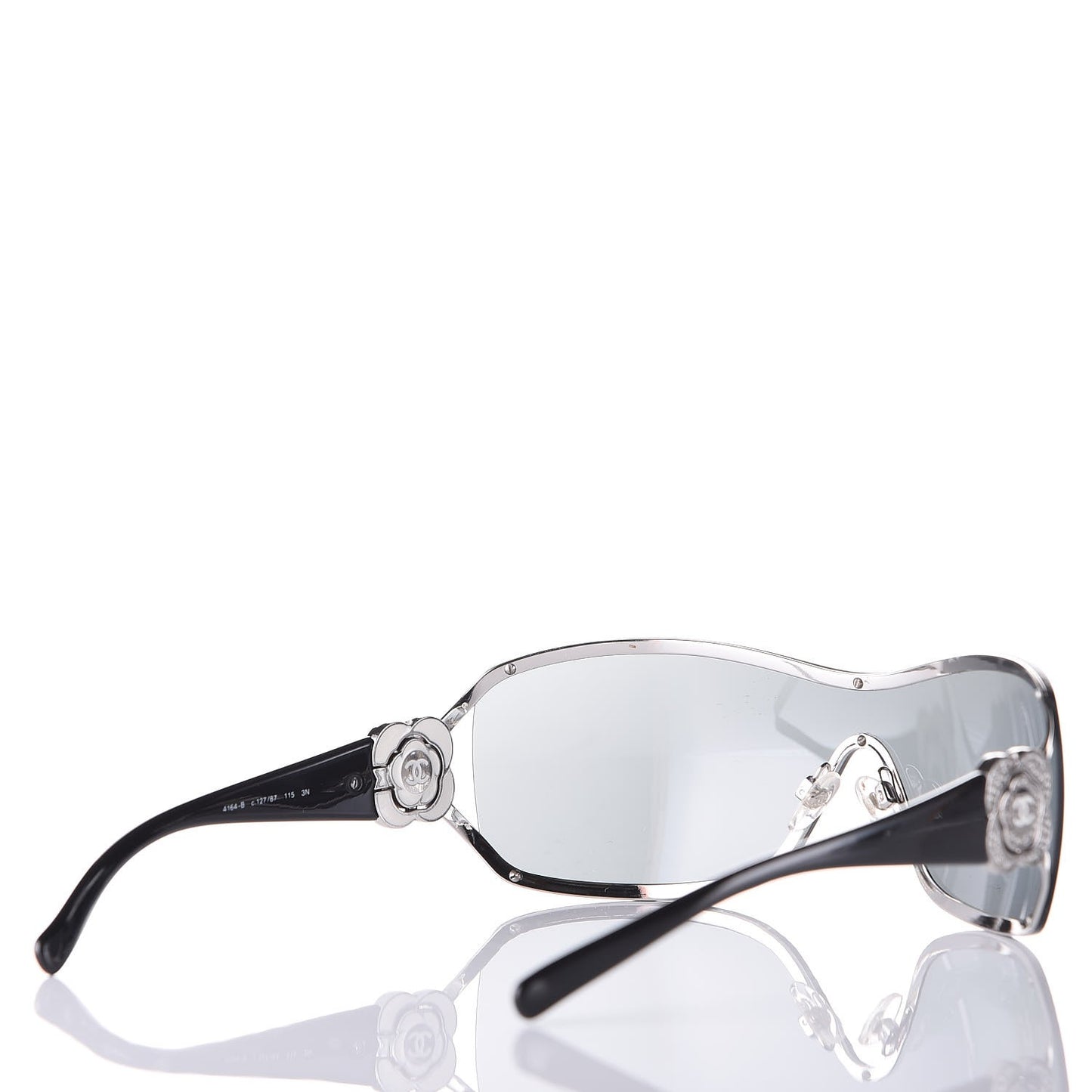 Swarovski Crystal Camellia CC Sunglasses 4164-B Black