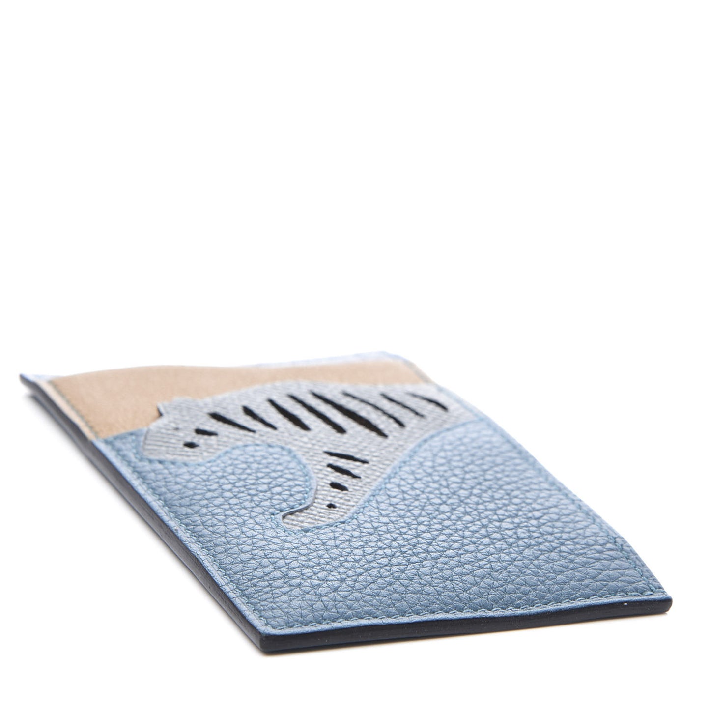 Togo Epsom Swift Mysore Rooroo 3CC Card Holder Vert Bosphore Amande Kraft Deep Bleu