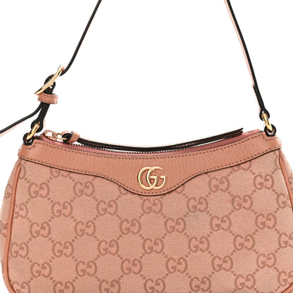 Gucci Monogram Textured Dollar Calfskin Small Ophidia Hobo Cloche Rose Pink 8 of 20