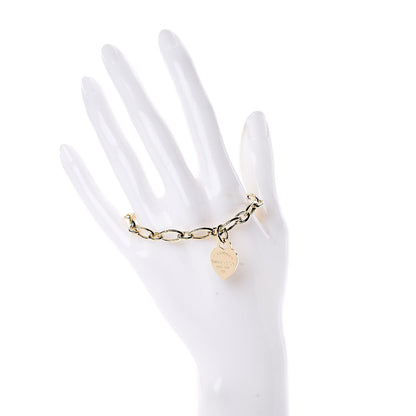 Tiffany 18K Yellow Gold Clasping Link Return to Heart Charm Bracelet 2 of 5